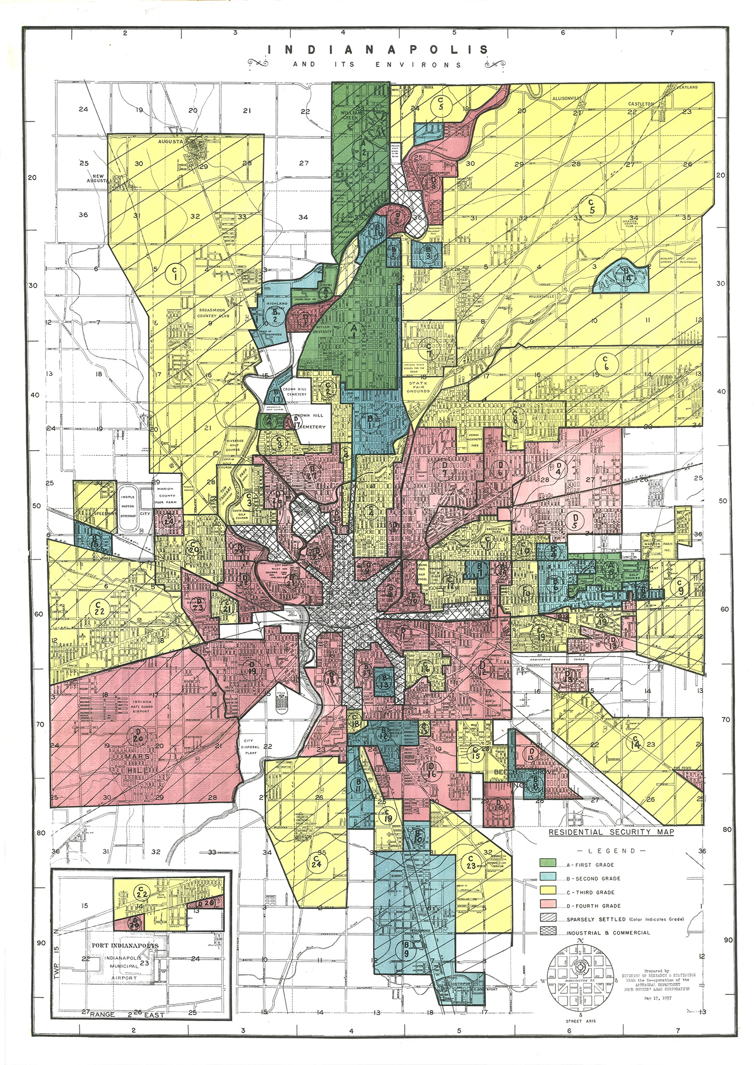 Redlining Map of Indianapolis