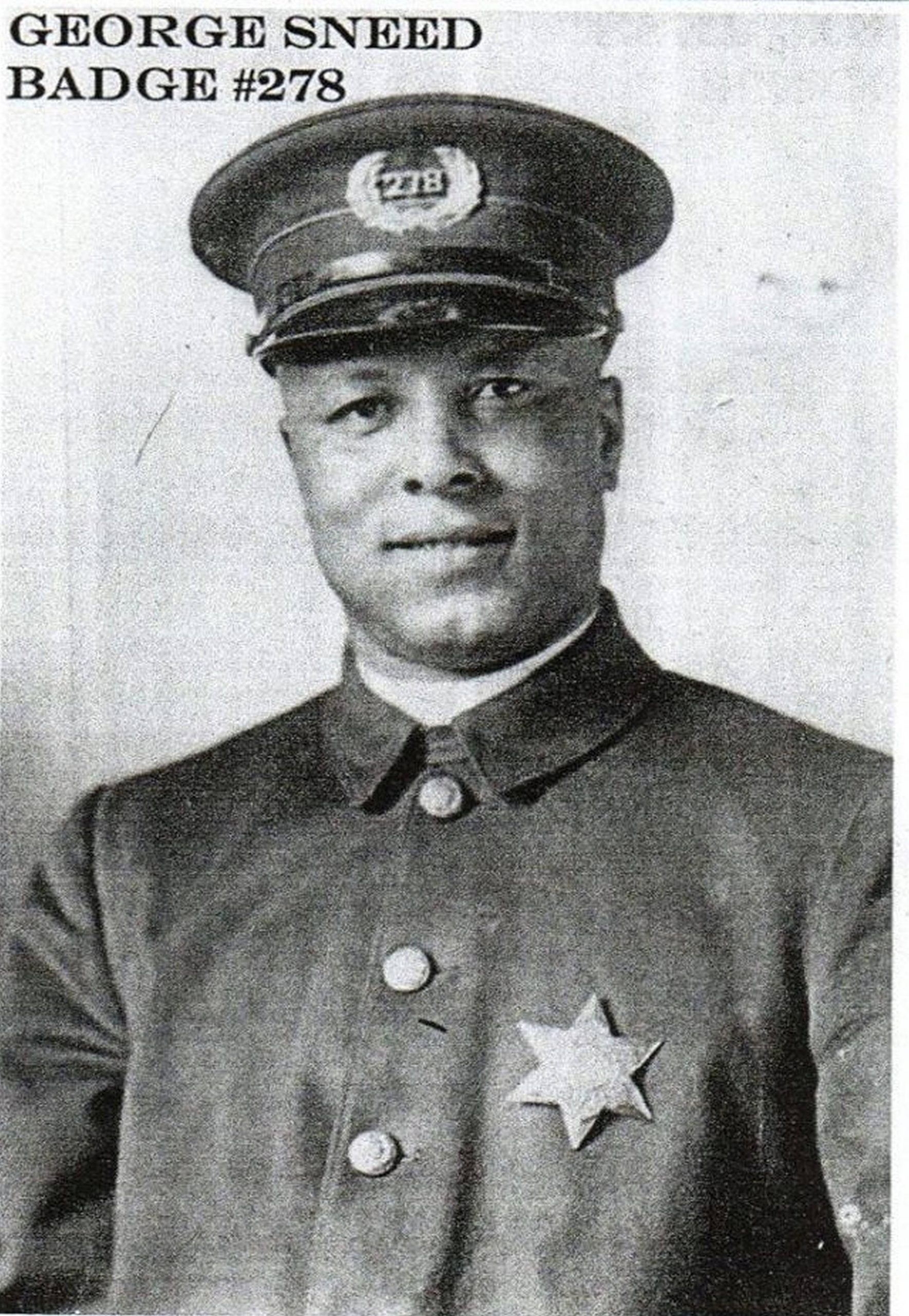 George Sneed in his police uniform.
