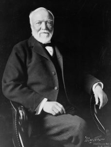 Andrew Carnegie, American businessman and philanthropist, 1913