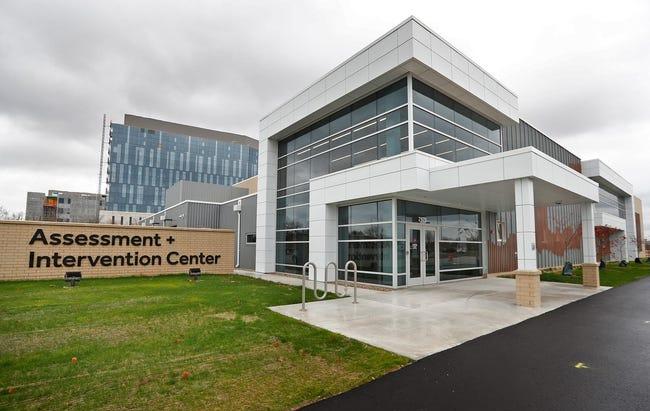 Entrance to a modern-looking building.