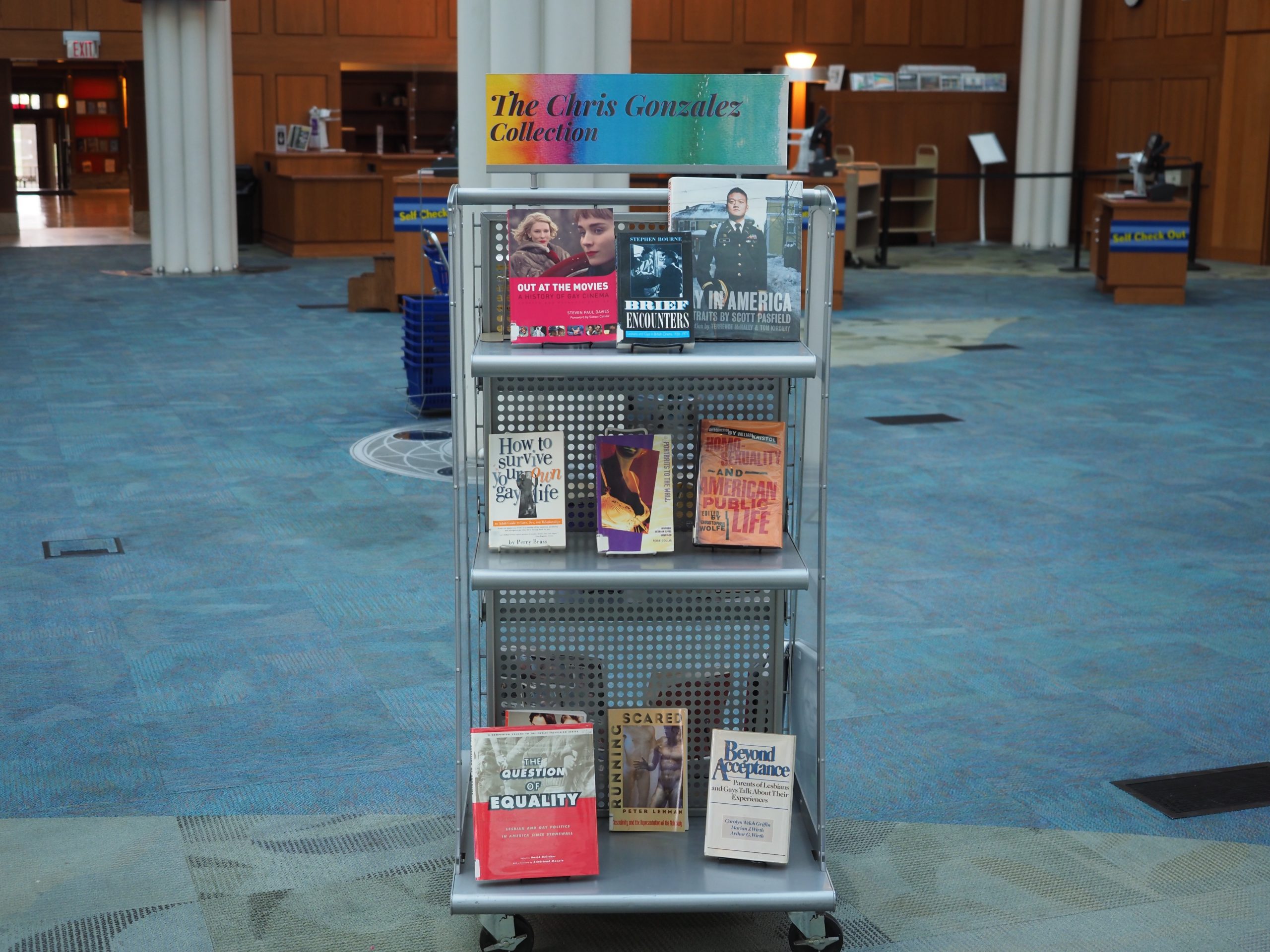 Chris Gonzalez Library and Archives collection display, 2021