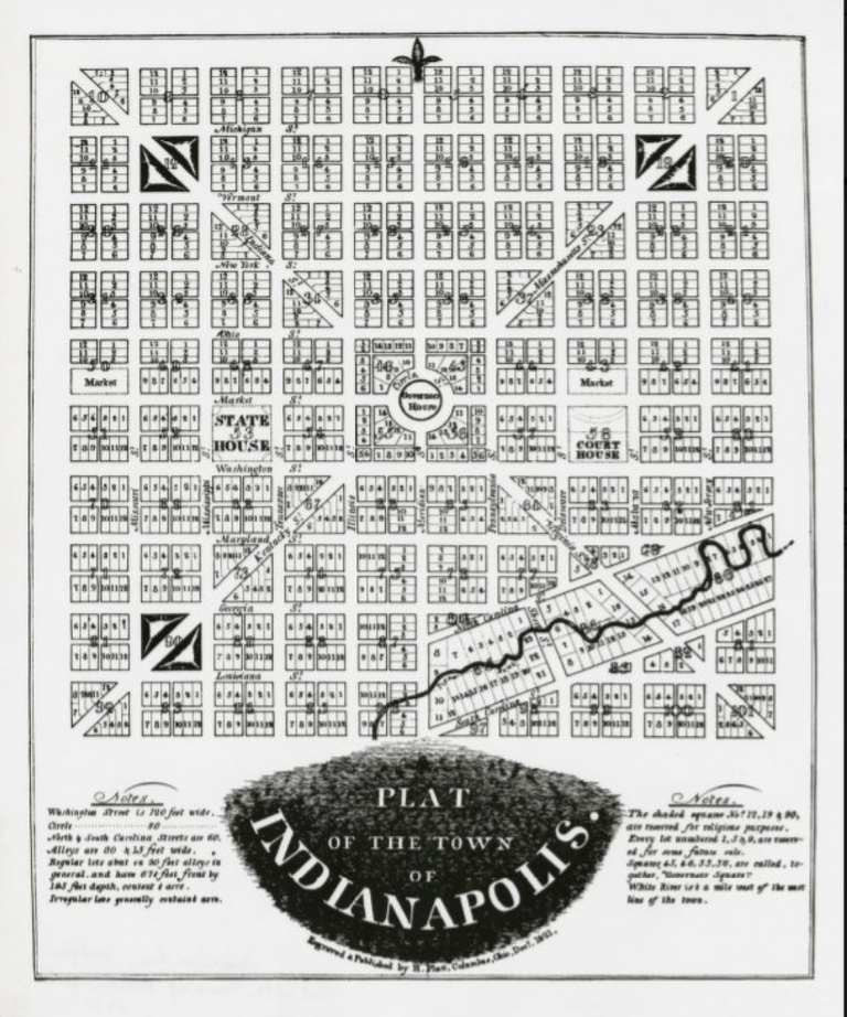 Original 'Mile Square' plat of downtown photo 1