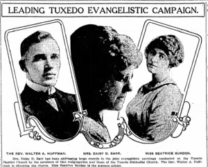 Announcement for evangelistic campaign at Tuxedo Baptist Church, 1916