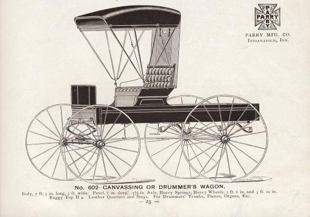 Illustration of an 1895 Parry Manufacturing canopied wagon.