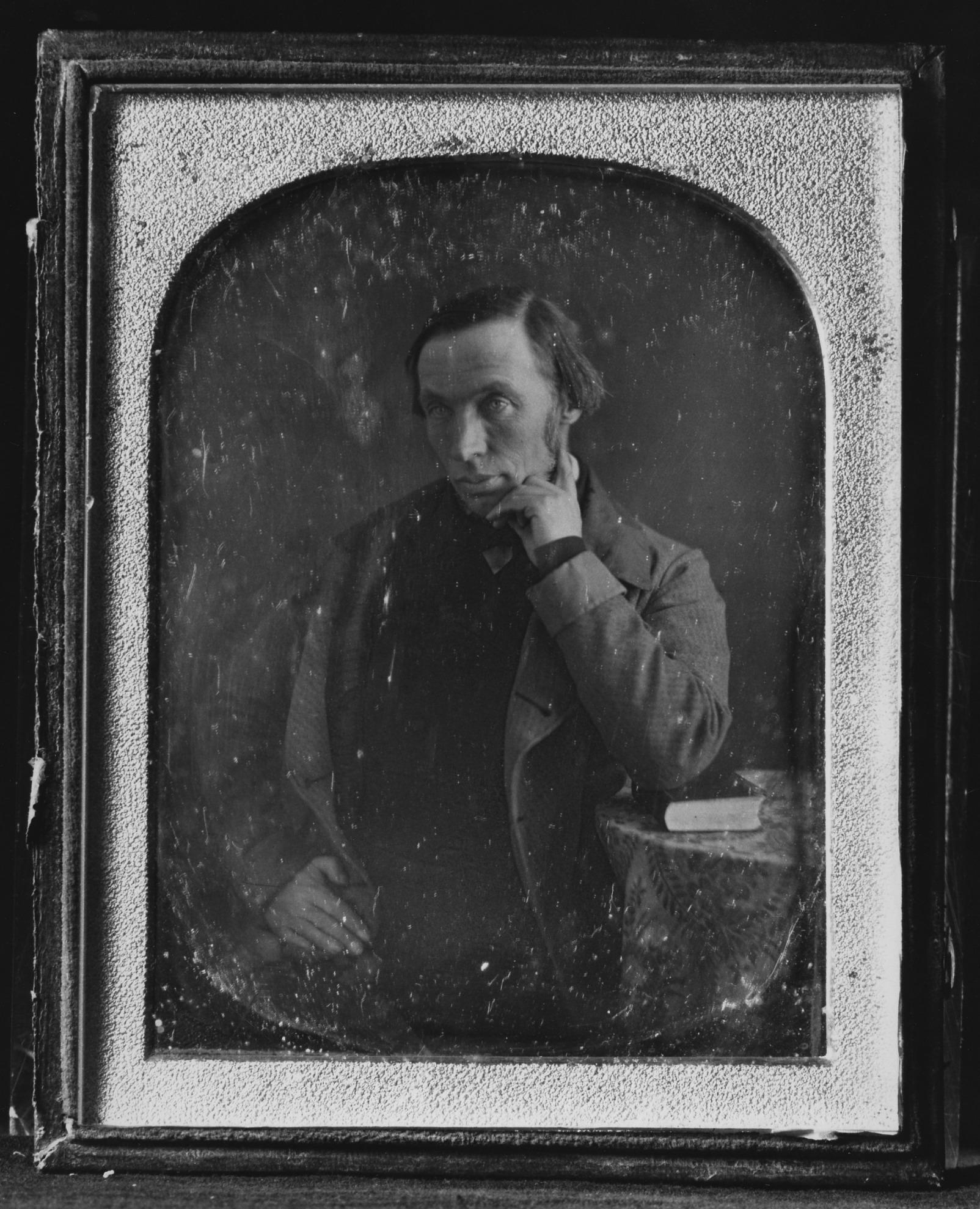 Framed portrait of a man.