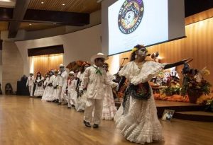 Young performers with the Anderson Ballet Folklorico perform during the Día de Muertos event at the Eiteljorg Museum of American Indians and Western Art, 2019
