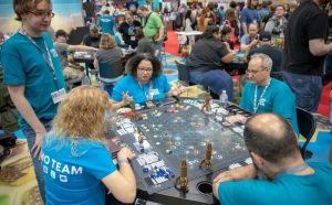 Gaming on the opening day of the 2019 Gen Con at the Indiana Convention Center in Indianapolis.