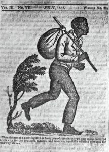 A common image used in runaway slave ads, ca. 1830s