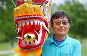 Dragon head of Chinese Dragon Group, at the Indianapolis Chinese Community Center's annual Chinese School/community center picnic, May 19, 2019.
