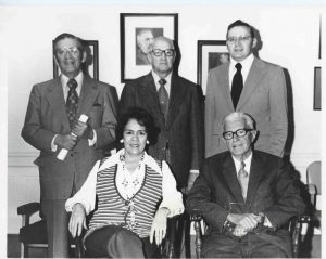 Foundation Board: Jack Kammins, George Ostheimer, Raymond Gnat, Mrs. James Anderson, 1969