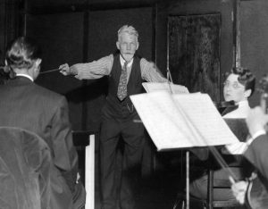 Ferdinand Schaefer rehearses with the Indianapolis Symphony Orchestra, 1934