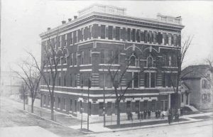 Medical College of Indiana building exterior, ca. 1905