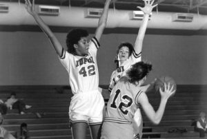 IUPUI women's basketball team in action, 1987