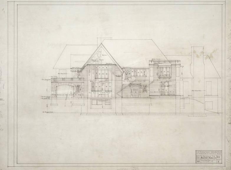 Architectural drawing of a residential home. 