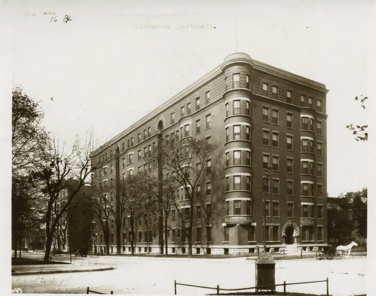 A multistory apartment building.