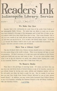 First issue of Readers' Ink, 1922