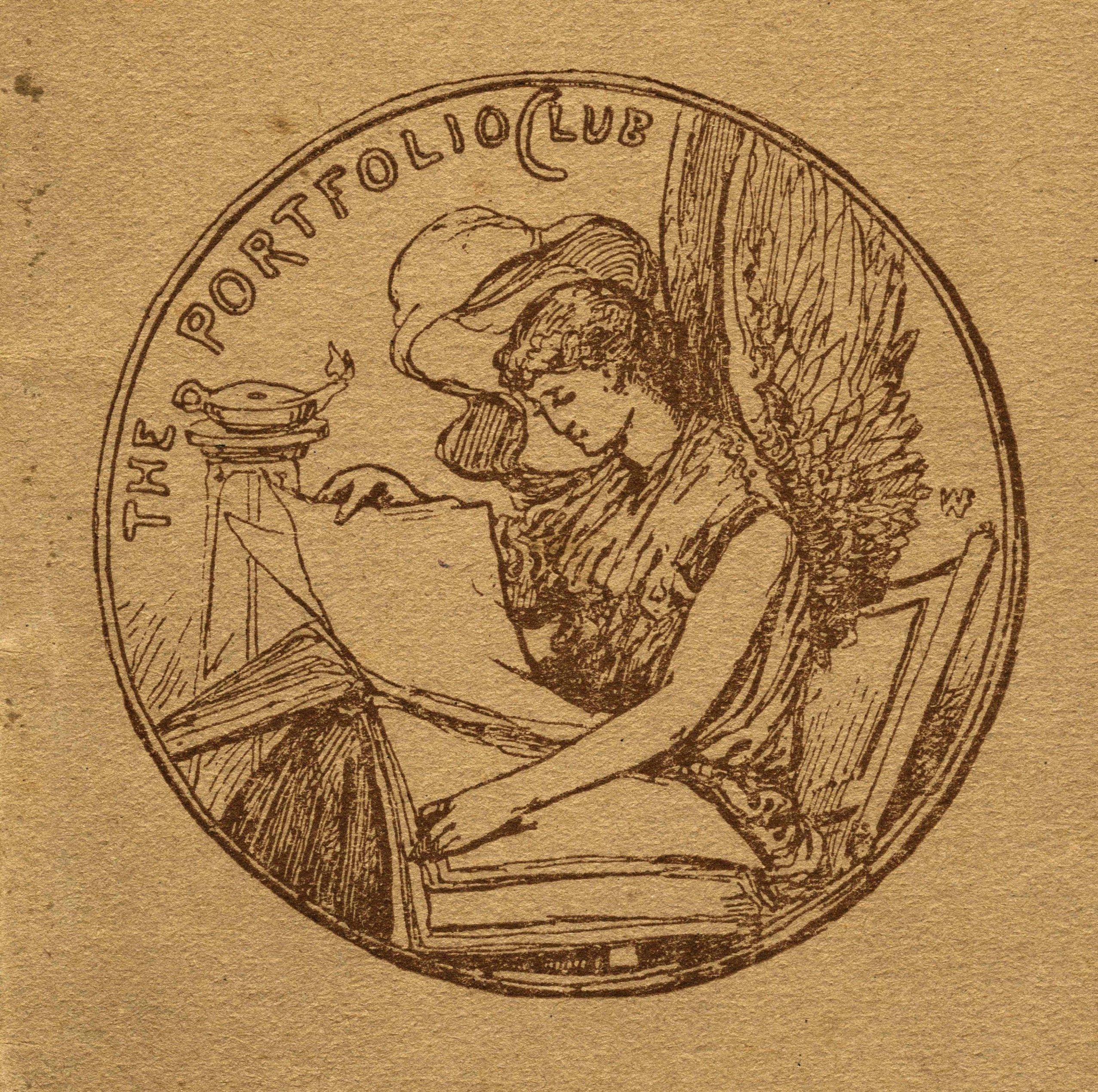Illustration of an angel with a large book spread open on her lap.