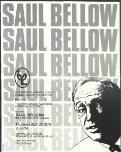 Saul Bellow Marian McFadden Lecture poster, 1978