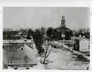 Roberts Park Methodist Church, Pennsylvania Street,  ca. 1860 