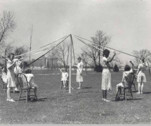 Rotary Building maypole dance, 1932