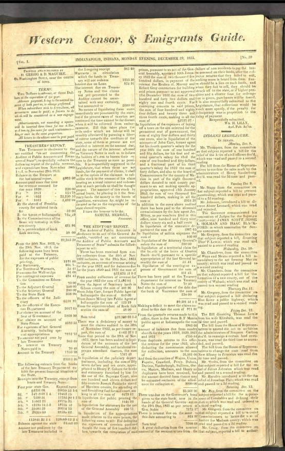 Front page of a newspaper.