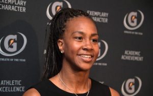 WNBA former player Tamika Catchings attends the Gatorade National Athlete of the Year Awards at the Ritz-Carlton, 2017 