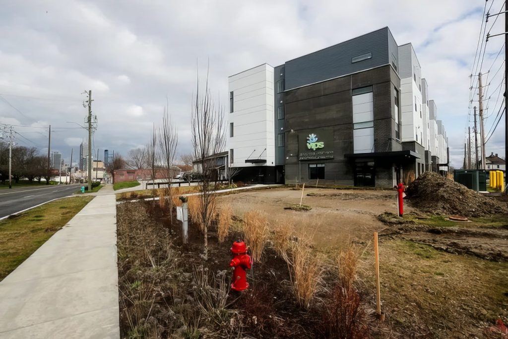 Exterior view of a building.