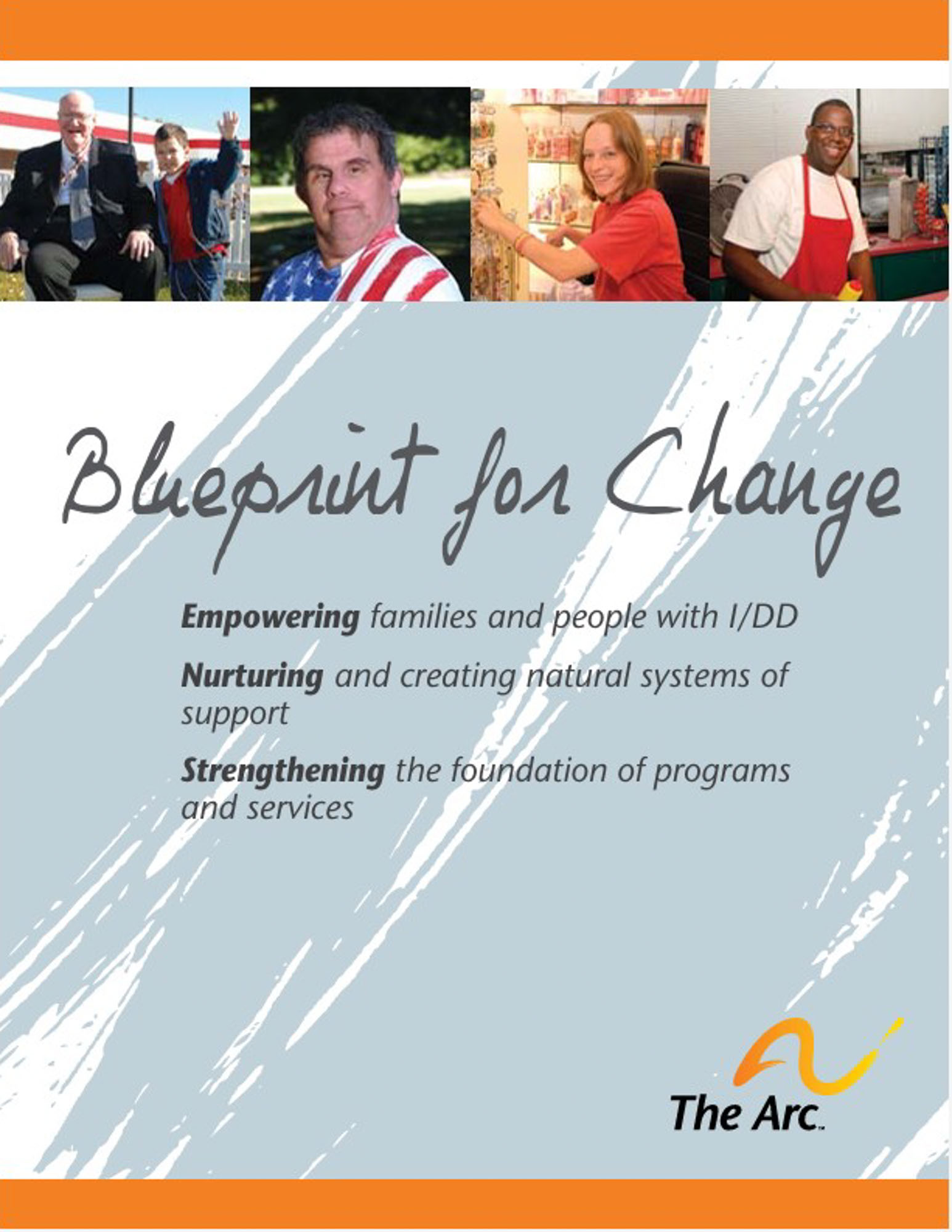 The front cover of a booklet.