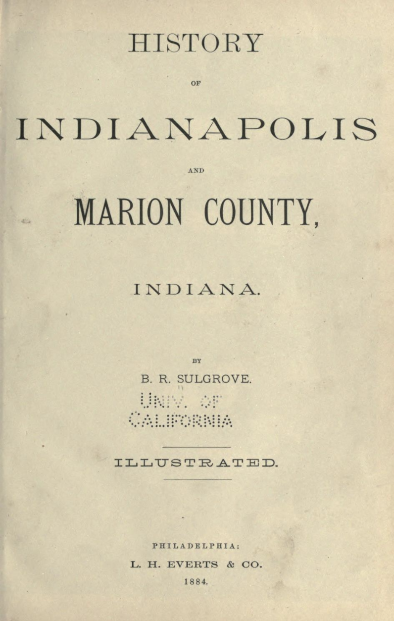 History of Indianapolis and Marion County, Indiana